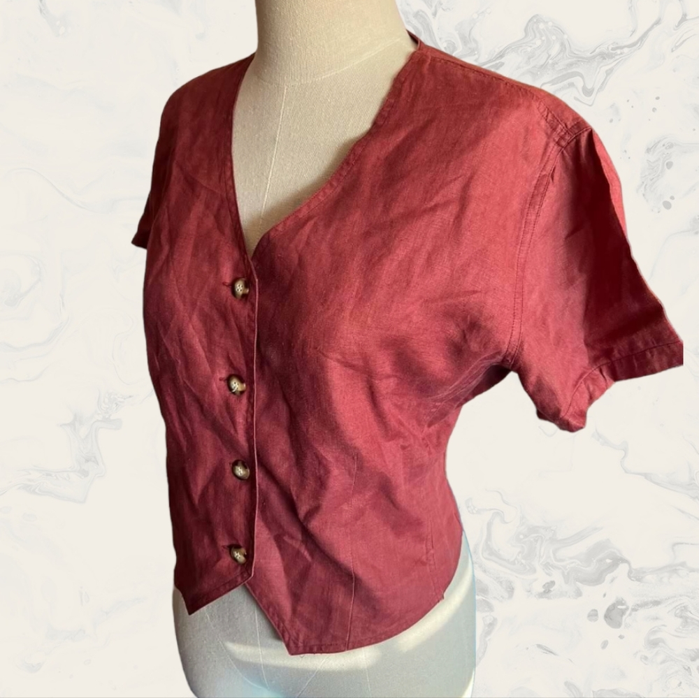 VINTAGE Moods linen button up